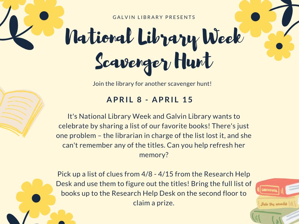 National Library Week  Scavenger Hunt