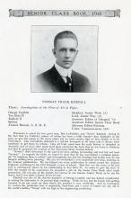Norman Frank Kimball, from the 1912 Armour Institute Senior Class Book