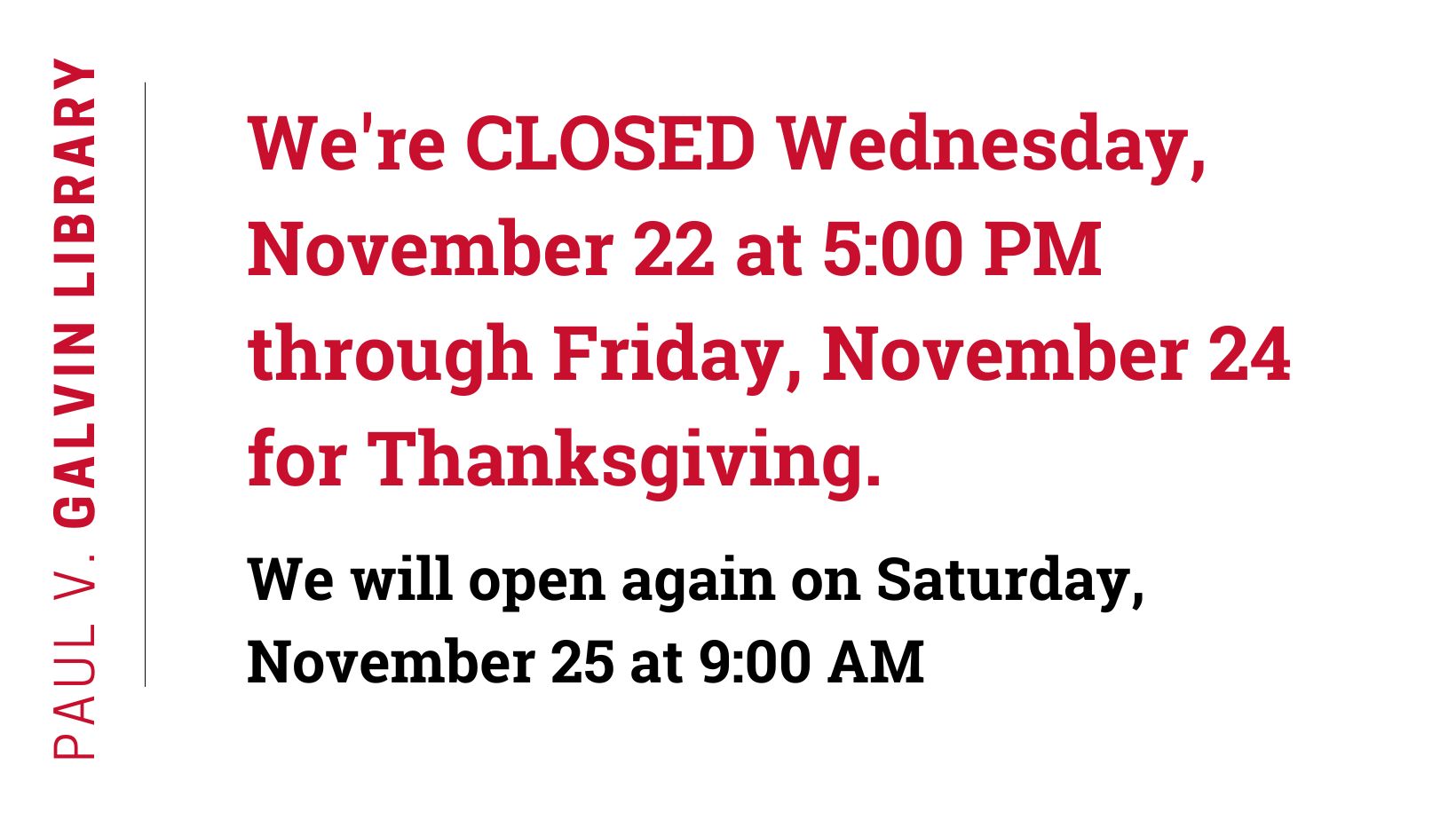 thanksgiving hours