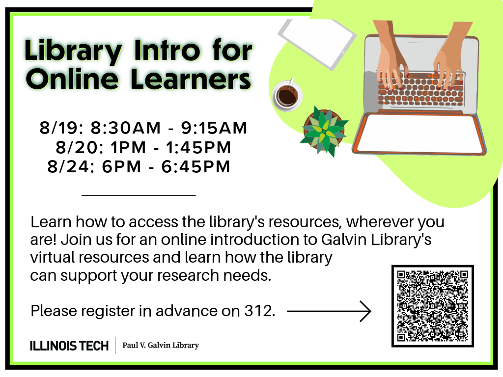 laptop graphic and flyer for online learner sessions
