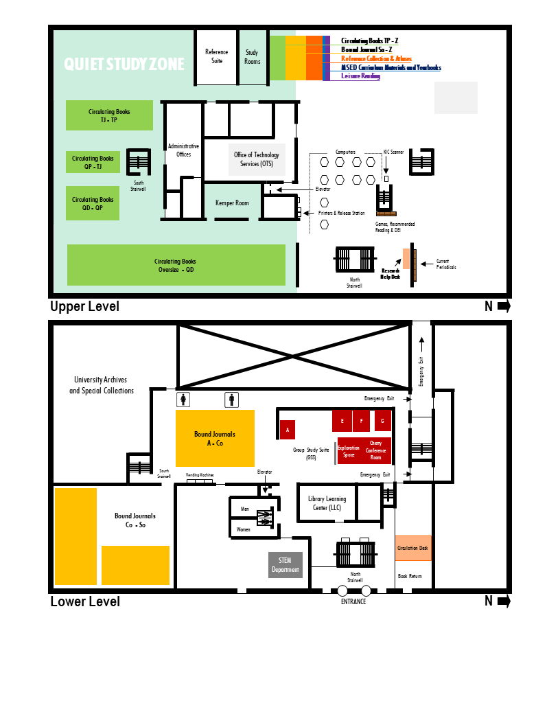 Map of Galvin Library